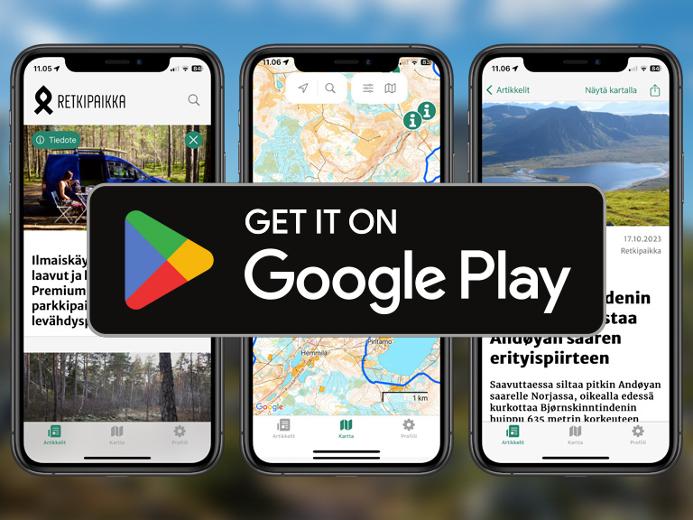 Retkipaikka Explories (Android)